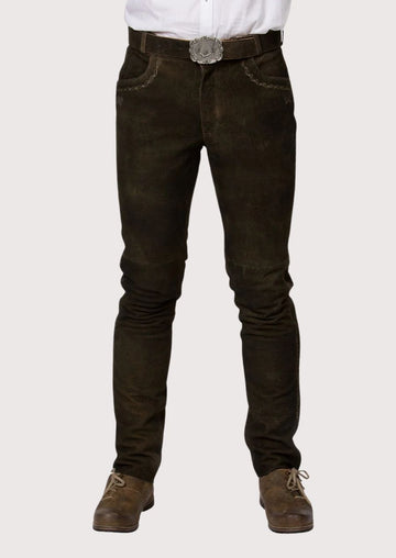Authentic Traditional Lederhosen Pants for Oktoberfest – Premium Leather
