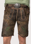 alpine griffin heritage lederhosen men shorts featuring wildlife-inspired embroidery and traditional German styling