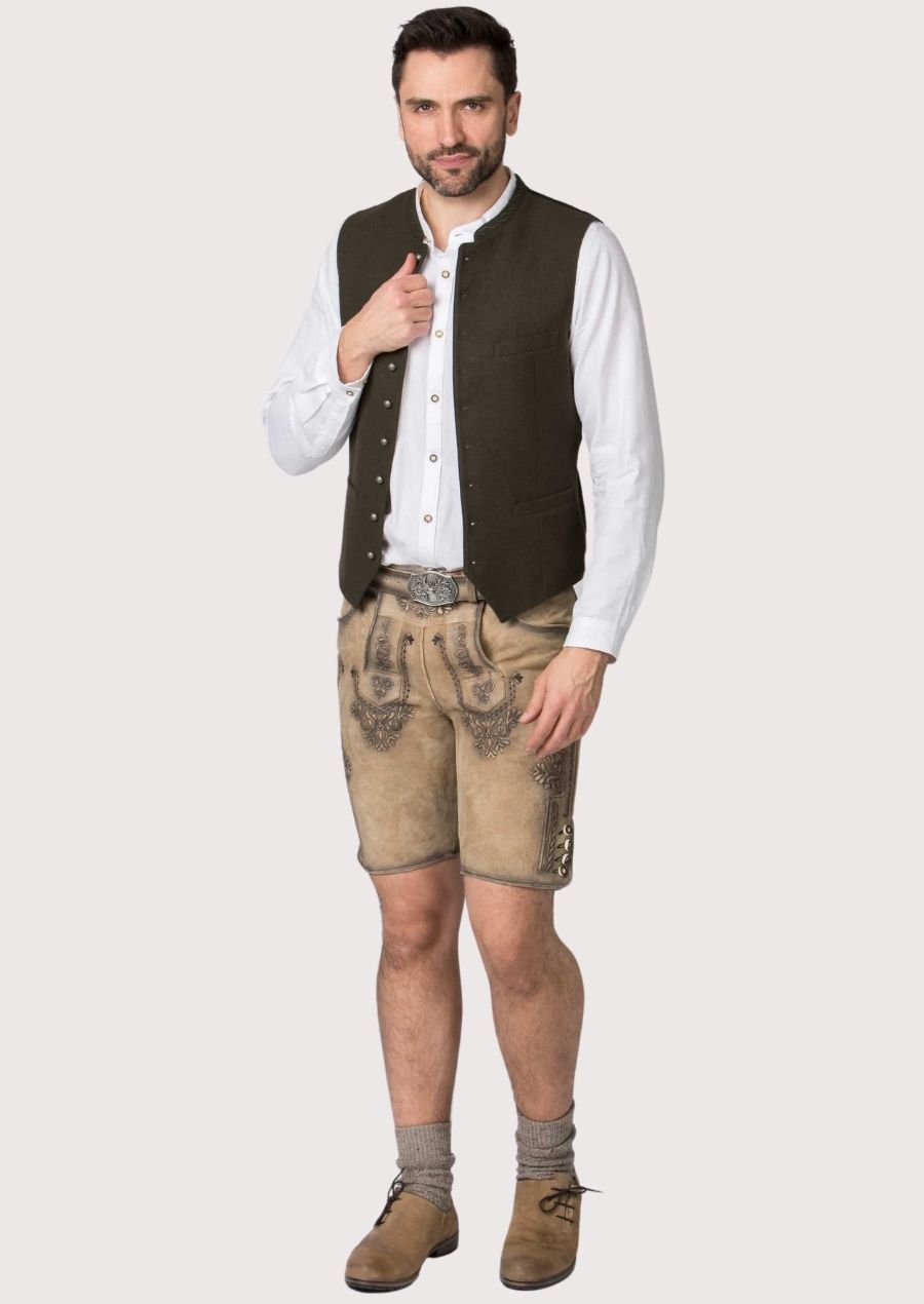 Men's Alpine Wool Vest – Traditional Bavarian Style for Winter

