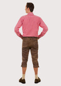 Authentic Alpine Bundhosen for Oktoberfest crafted from premium goatskin suede with embroidered accents