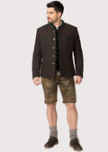 Stylish Oktoberfest jacket – premium wool with green piping details

