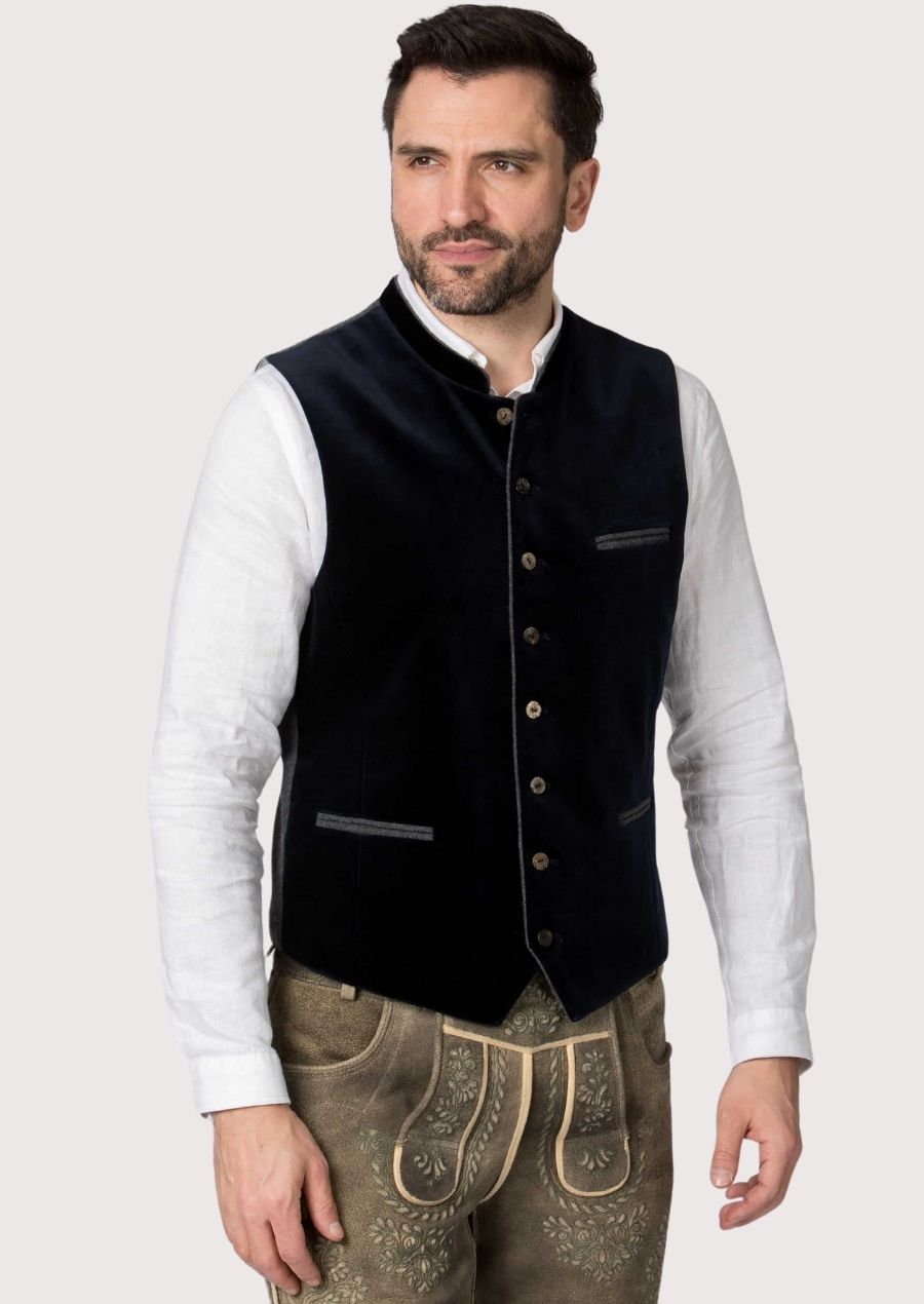 Authentic Trachten Vest – Velvet Bavarian Style for Oktoberfest

