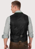 Men’s Trachten vest with decorative buttons and tailored fit, worn with lederhosen

