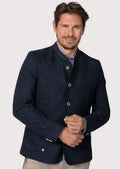 Model wearing Bavarian Style Alpine Jacket for men in sharp tailored fit

