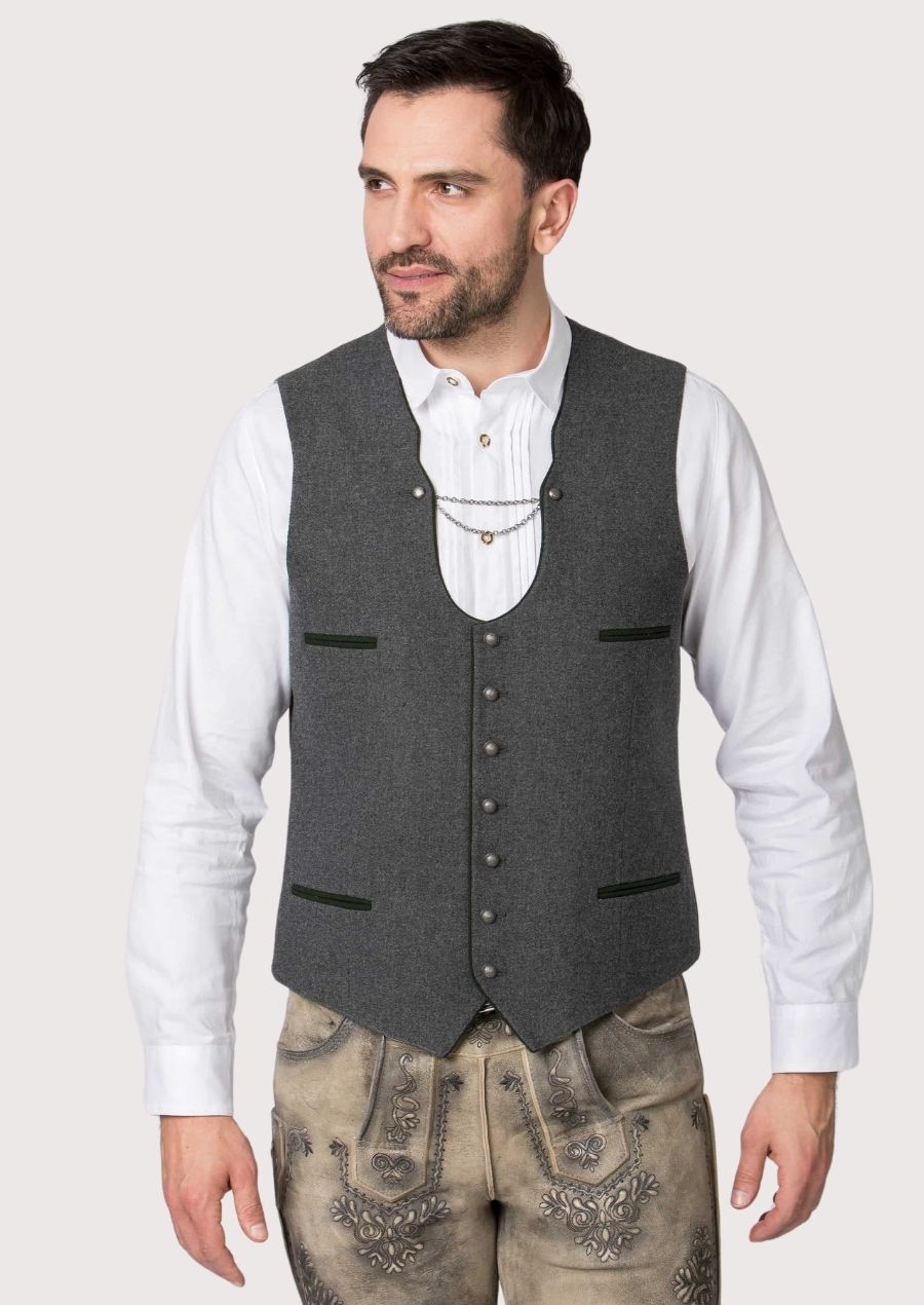 Bavarian Lederhosen Vest – Authentic German Traditional Apparel for Oktoberfest