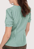 Traditional Women's Dirndl Blouse with Classic Design and Lace Trim for Oktoberfest