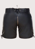 Premium leather women’s lederhosen with intricate white embroidery and deer motif for a stylish, traditional look.