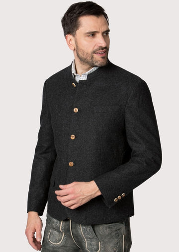 Classic Alpine Jacket – German Heritage Look with buttoned closure and classic design, showcasing authentic German heritage style for Oktoberfest and cultural celebrations.