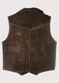 Authentic Bavarian leather vest designed for Oktoberfest and folk events
