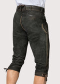 Classic black Bundhosen for Oktoberfest featuring premium goatskin suede, tailored fit, and traditional styling