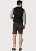 Classic green German Trachten vest with front button closure