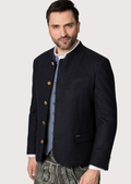 Man wearing classic Bavarian Trachten jacket with horn buttons
