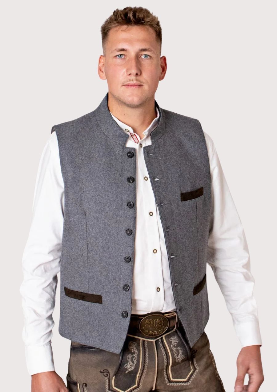 Premium Wool Vest with Contrast Piping – Ideal for Weddings