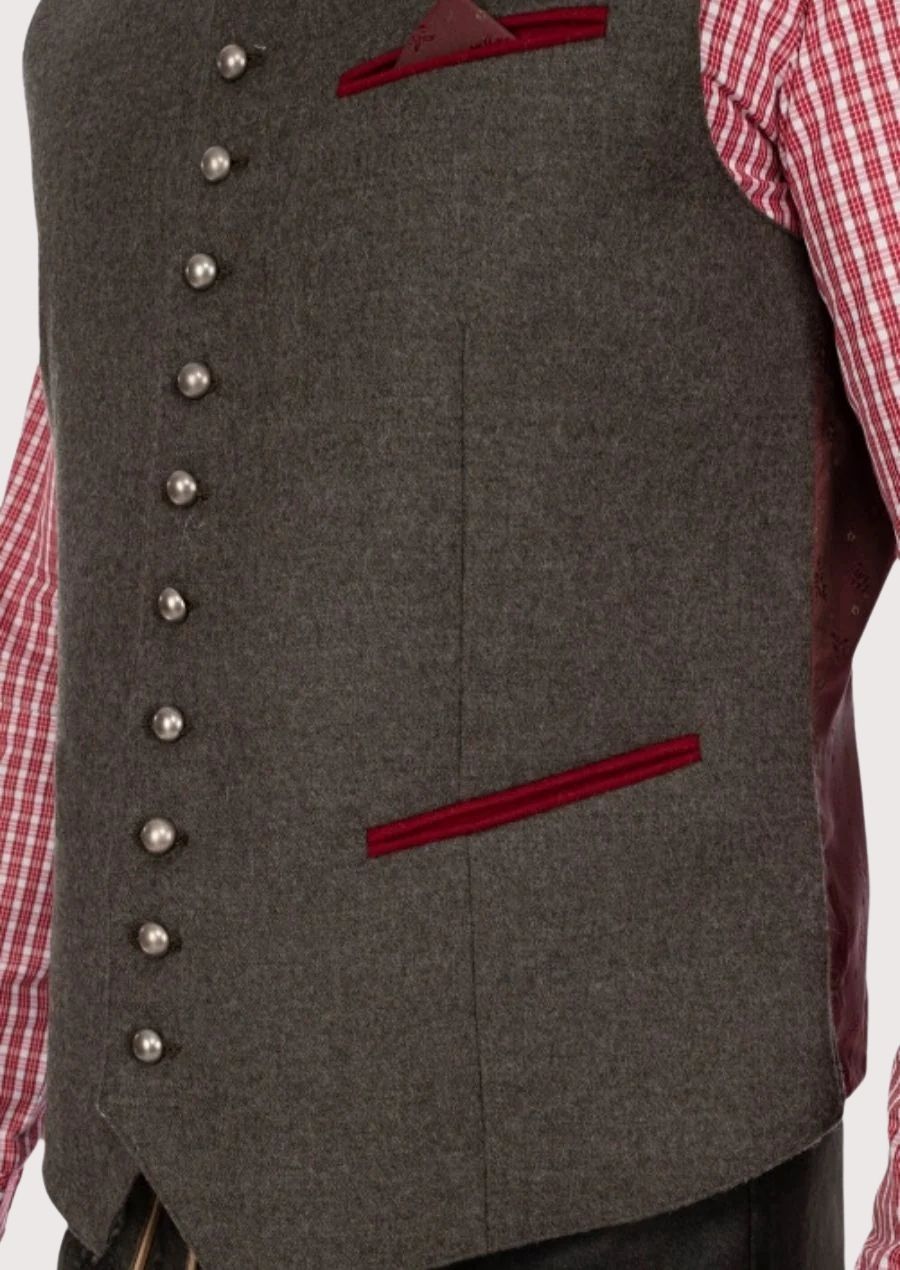 Tailored Fit Grey Wool Vest – Elegant Look for Every Occasion