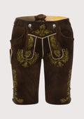 Festive women’s lederhosen with traditional embroidery – perfect for Oktoberfest and cultural celebrations.