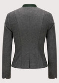 Women's Trachten Jacket in gray wool with elegant buttons, ideal for cultural events like Oktoberfest or traditional gatherings.