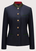 Festive Women's Trachten Jacket for cultural events with stylish button details and green accents.