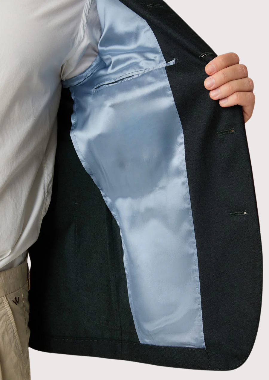 Modern Alpine blazer with stand-up collar and chest pocket