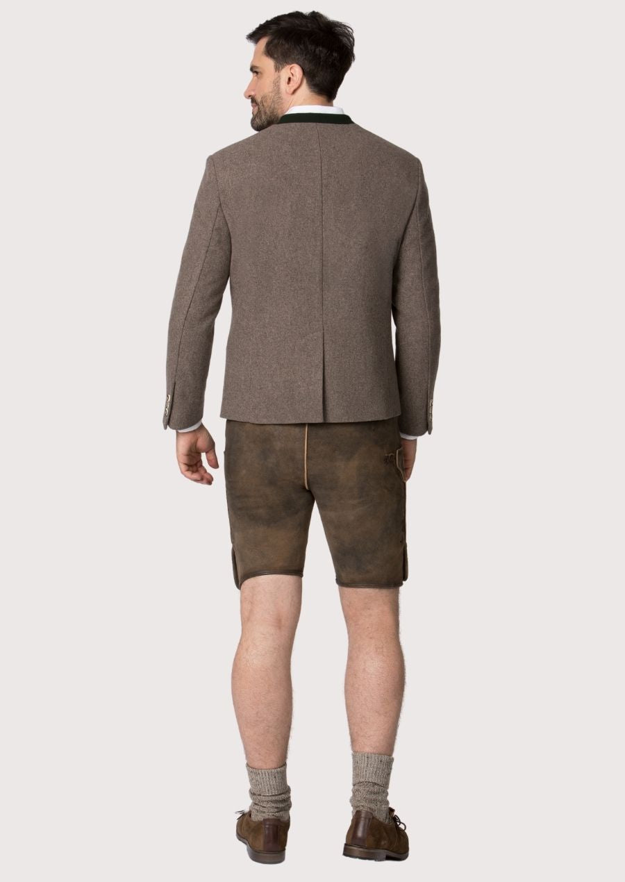 Traditional German jacket – timeless design with green piping for men