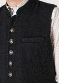 Men’s Wool Vest with Green Piping – Perfect for Cultural Events