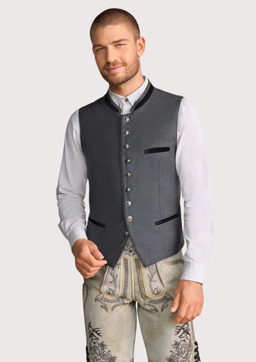 Heritage Traditional Vest for Men – Perfect for Oktoberfest, Weddings, and Cultural Events