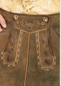 Ladies alpine style leather skirt with classic trachten details