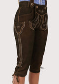 Ladies Bavarian bundhosen featuring classic embroidery