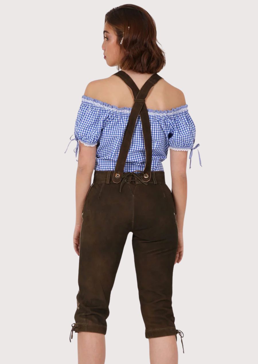 Ladies traditional bundhosen outfit styled for Oktoberfest