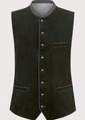 Classic Oktoberfest attire for men: a stylish Lederhosen vest with intricate embroidery and durable wool fabric, perfect for festive gatherings and cultural festivals.