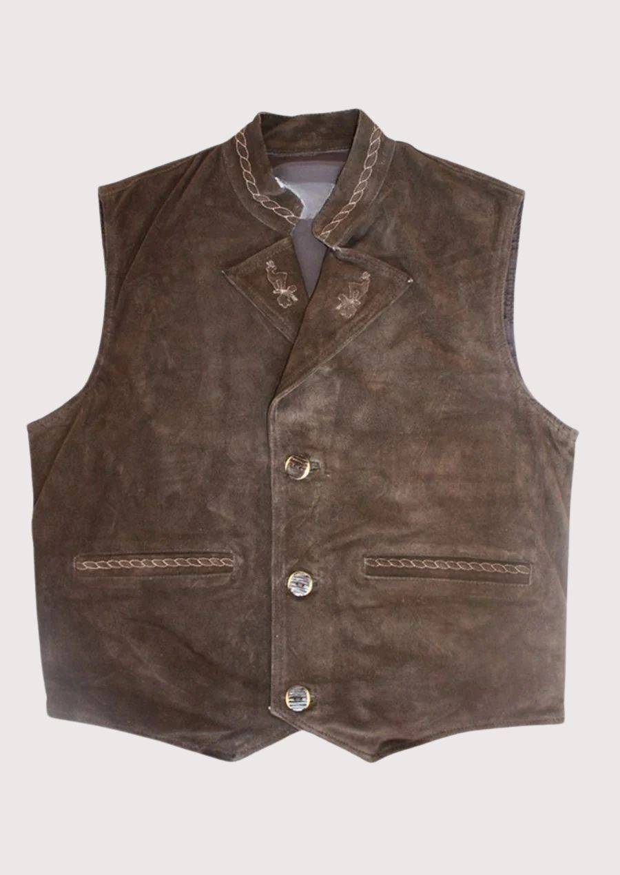 Lederhosen vest for men – traditional Bavarian style for Oktoberfest

