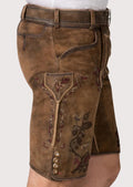 Traditional Bavarian Lederhosen for men, crafted with high-quality leather and adorned with detailed stitching.