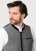 Bavarian inspired grey vest for traditional wear