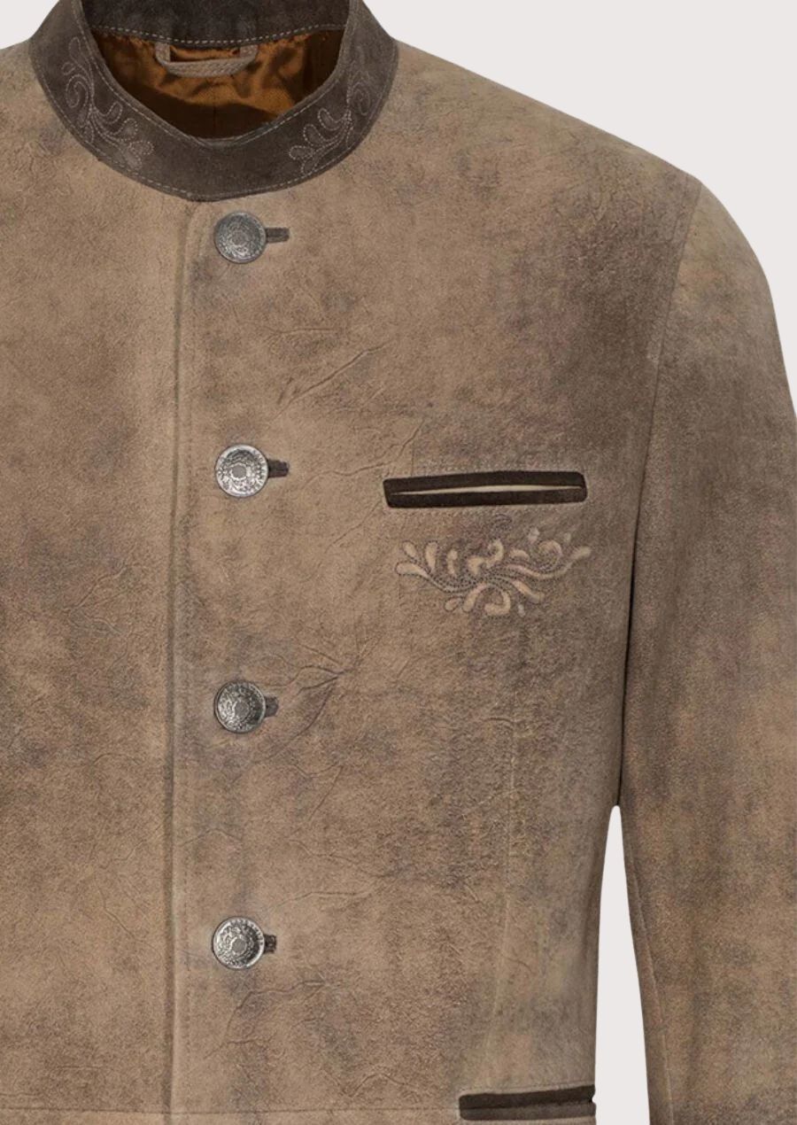 Traditional German coat – authentic Bavarian suede design

