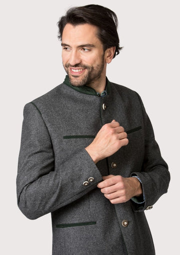 Men’s German Jacket with Green Detailing – Ideal for Oktoberfest

