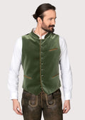 Men's Green trachten waistcoat with classic alpine styling