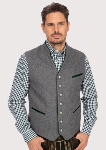 Men’s Oktoberfest Vest – Traditional German Style with Metal Buttons