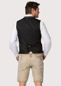 Classic German Oktoberfest waistcoat in deep green fabri
