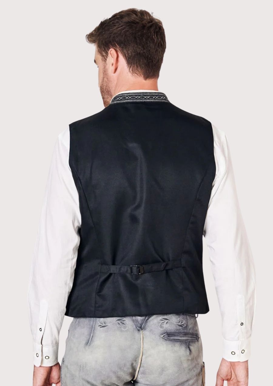Men’s traditional German vest in dark grey festive outfit