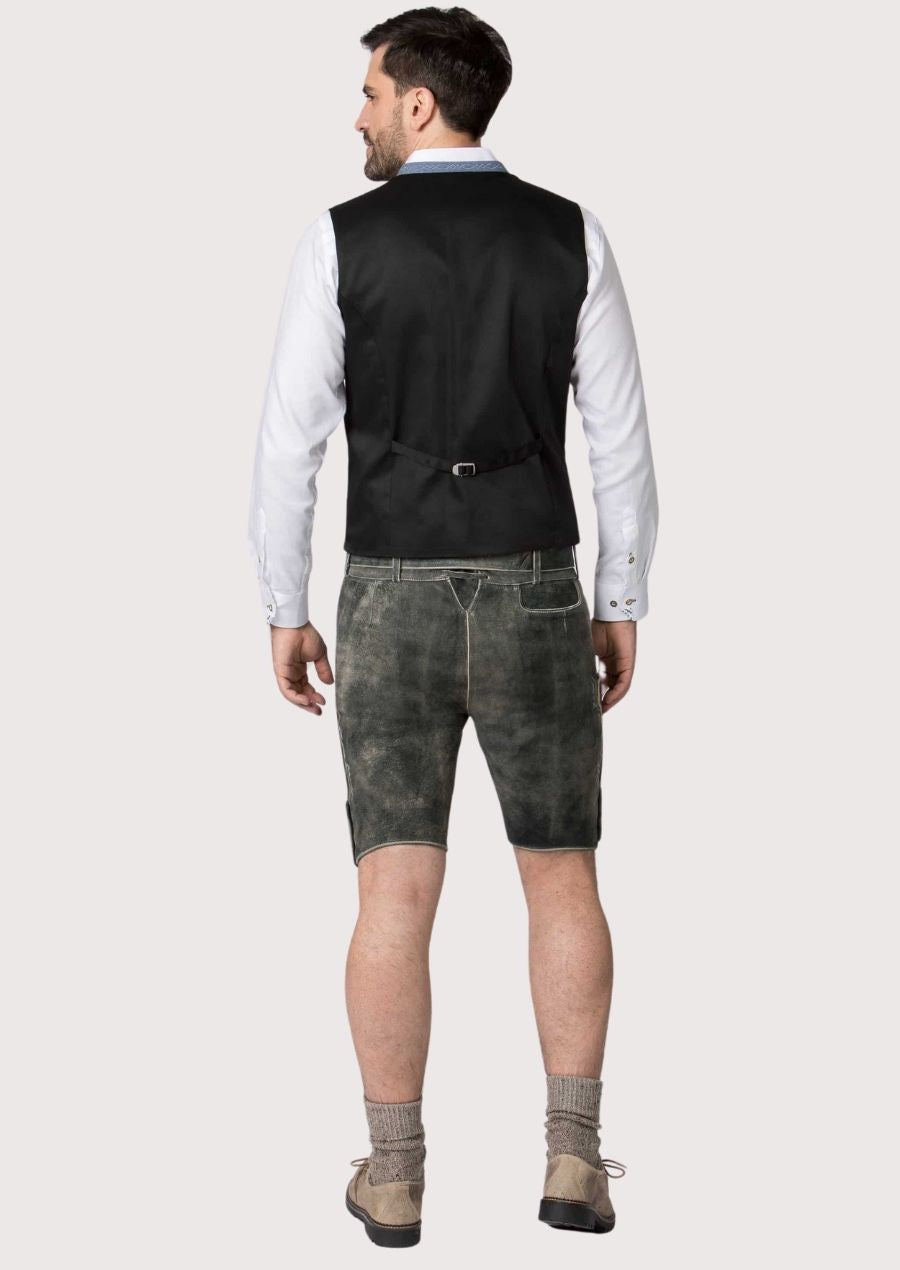 Classic German Waistcoat for Men – Stylish Wool Vest with Embroidered Collar for Oktoberfest