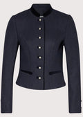 Midnight Navy Trachten Jacket with premium wool construction, antique-style buttons, and classic Bavarian elegance.