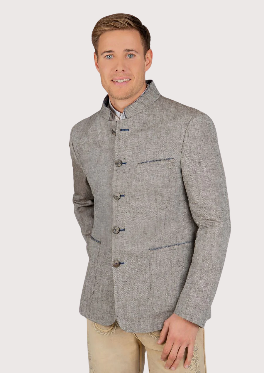 Front view of Modern Trachten Jacket for Men in Bavarian style.