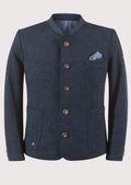 Men's Navy Loden Trachten Jacket Flap Pocket with stand collar, Bavarian blazer, traditional German coat, Alpine formalwear, Oktoberfest jacket, heritage menswear, premium Trachten fashion, dark blue Bavarian clothing, and authentic German style