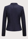 Navy women’s trachten jacket with fitted silhouette and classic alpine buttons.