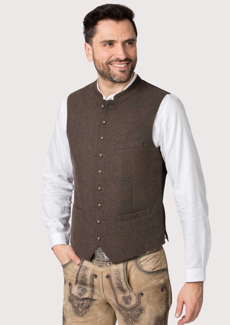 Premium Alpine Vest for Men – Classic German Oktoberfest Style