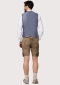 Premium navy wool Oktoberfest vest with heritage styling