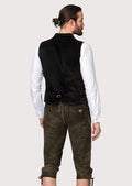 Luxurious Green Velvet Oktoberfest Vest – Tailored Fit for Cultural Events and Festivals