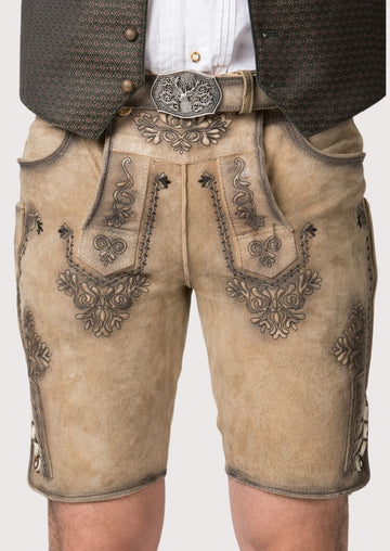 san suede alpine crest lederhosen crafted from premium suede with intricate embroidery