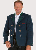 Authentic Bavarian-style Miesbacher Tracht Jacket with premium wool fabric and embroidered details, ideal for traditional events.