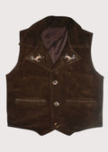 Stylish Lederhosen vest – traditional Bavarian design with embroidery

