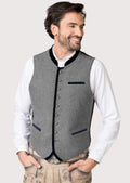 Stylish Trachten Vest – Bavarian Wool Vest with Velvet Detailing

